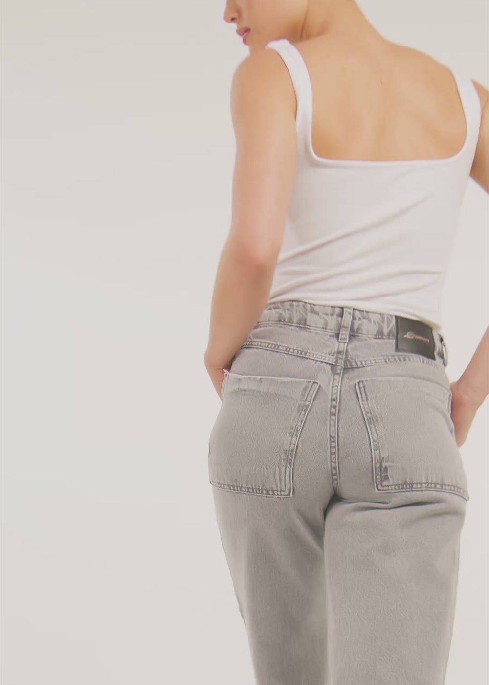 Calça Jeans Sawary Wide Leg - 283198 CINZA